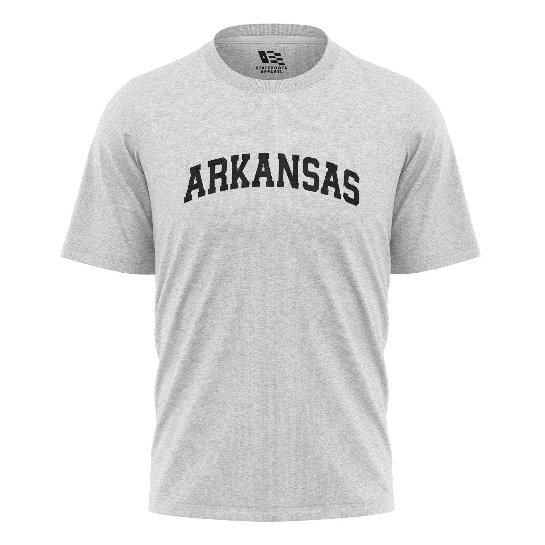 Arkansas Varsity Arch Tee - White flatlay