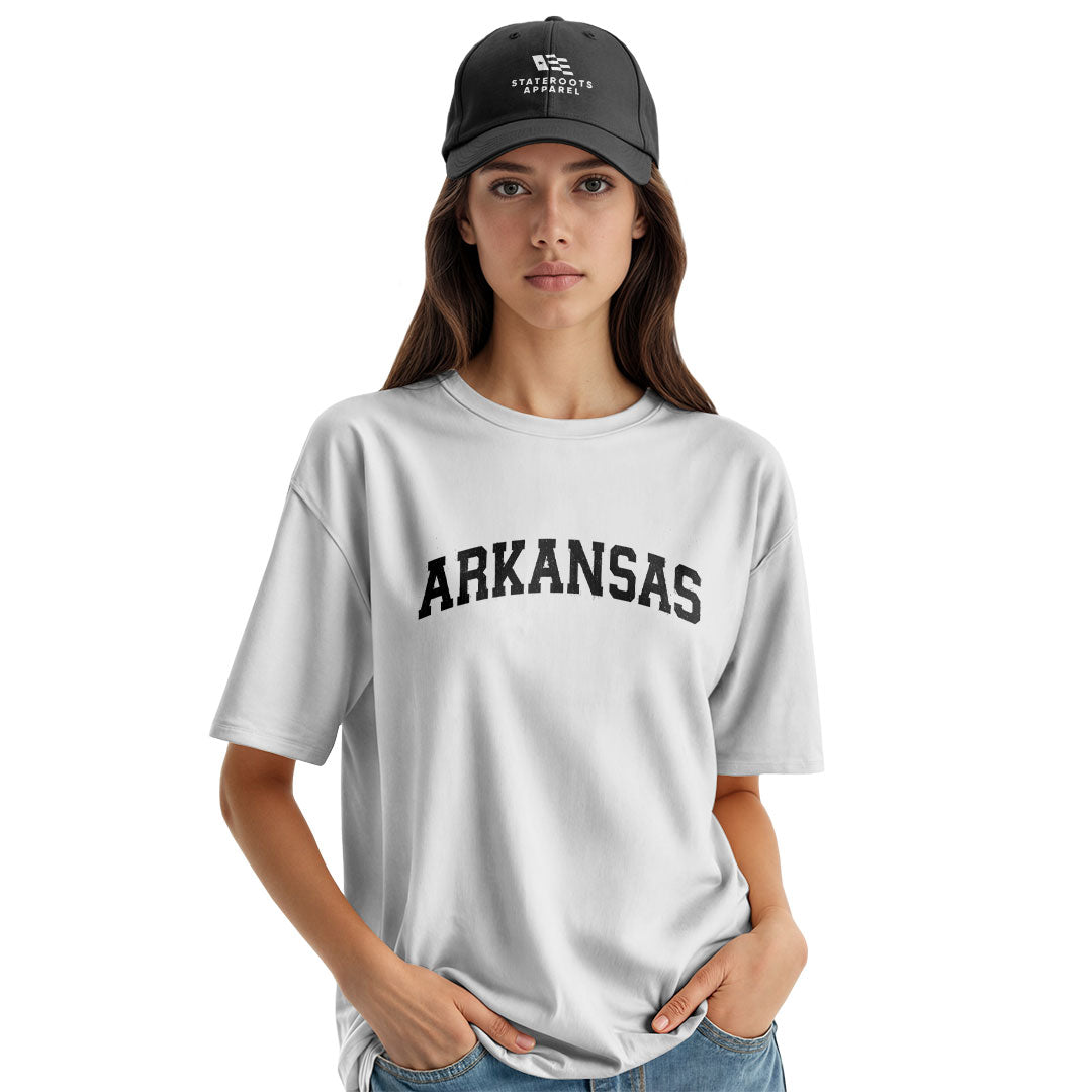 Arkansas Varsity Arch Tee - White view