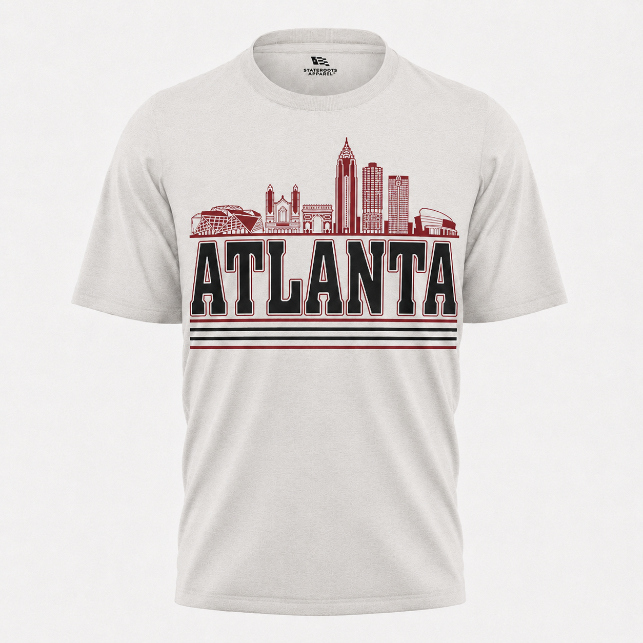 Atlanta Skyline T-Shirt | Georgia City Bold Red Black Sport Tee