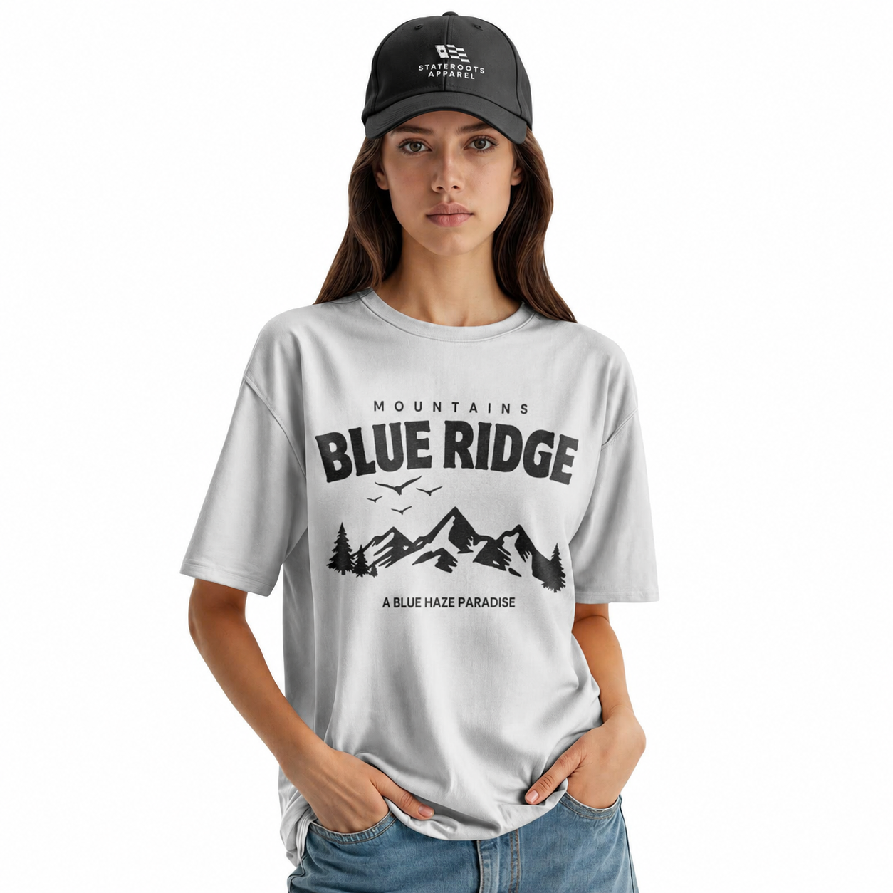Blue Ridge Mountains Georgia T-Shirt | Appalachian Scenic Minimalist Tee