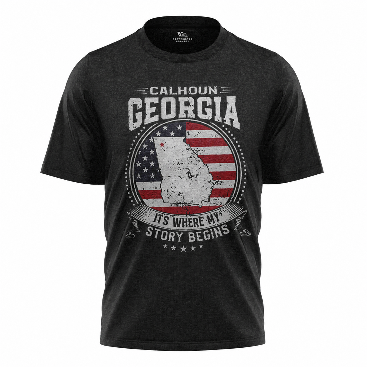 Calhoun Georgia T-Shirt | American Flag Hometown Pride Patriotic Tee