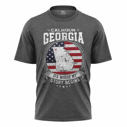 Calhoun Georgia T-Shirt | American Flag Hometown Pride Patriotic Tee
