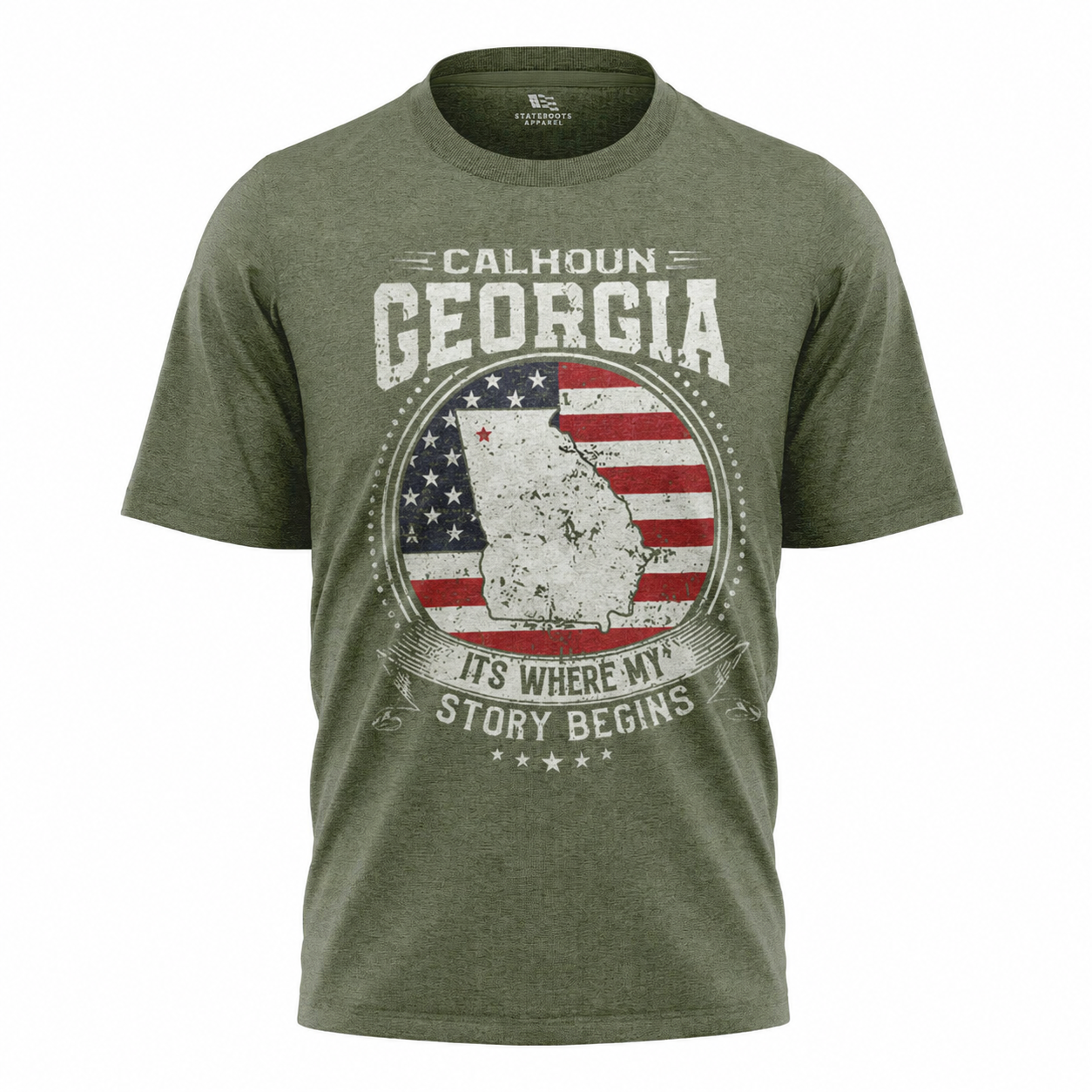 Calhoun Georgia T-Shirt | American Flag Hometown Pride Patriotic Tee