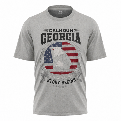 Calhoun Georgia T-Shirt | American Flag Hometown Pride Patriotic Tee