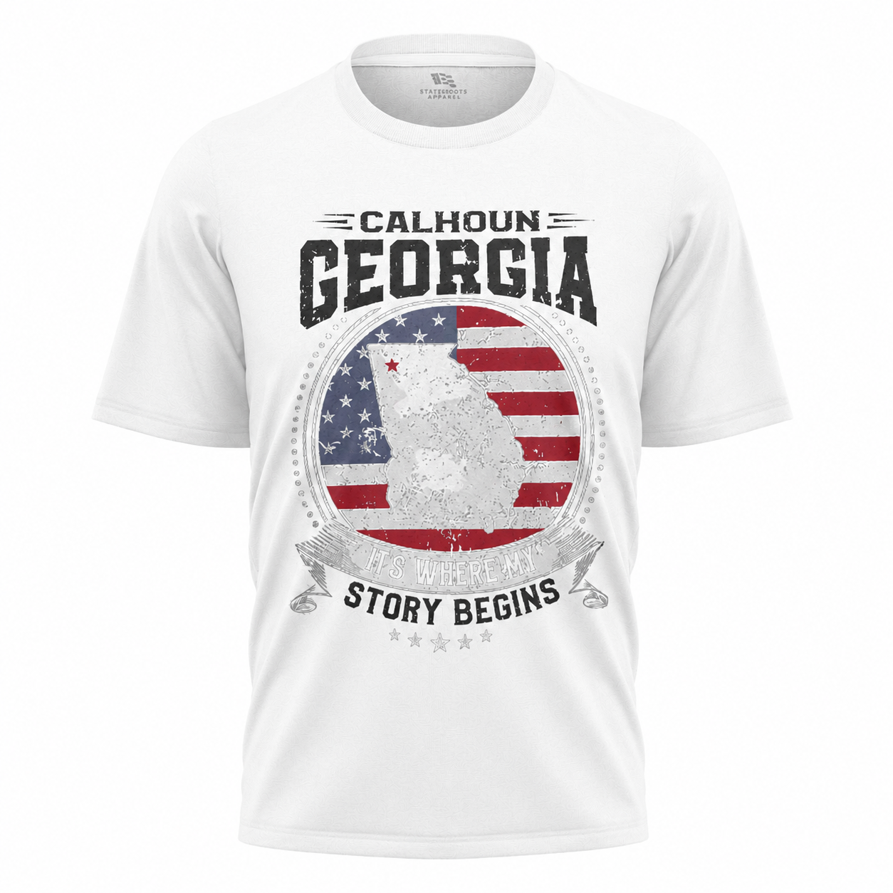 Calhoun Georgia T-Shirt | American Flag Hometown Pride Patriotic Tee