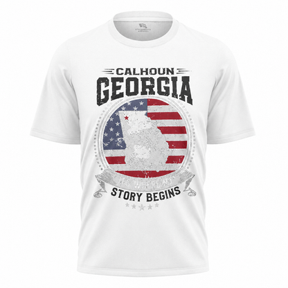 Calhoun Georgia T-Shirt | American Flag Hometown Pride Patriotic Tee