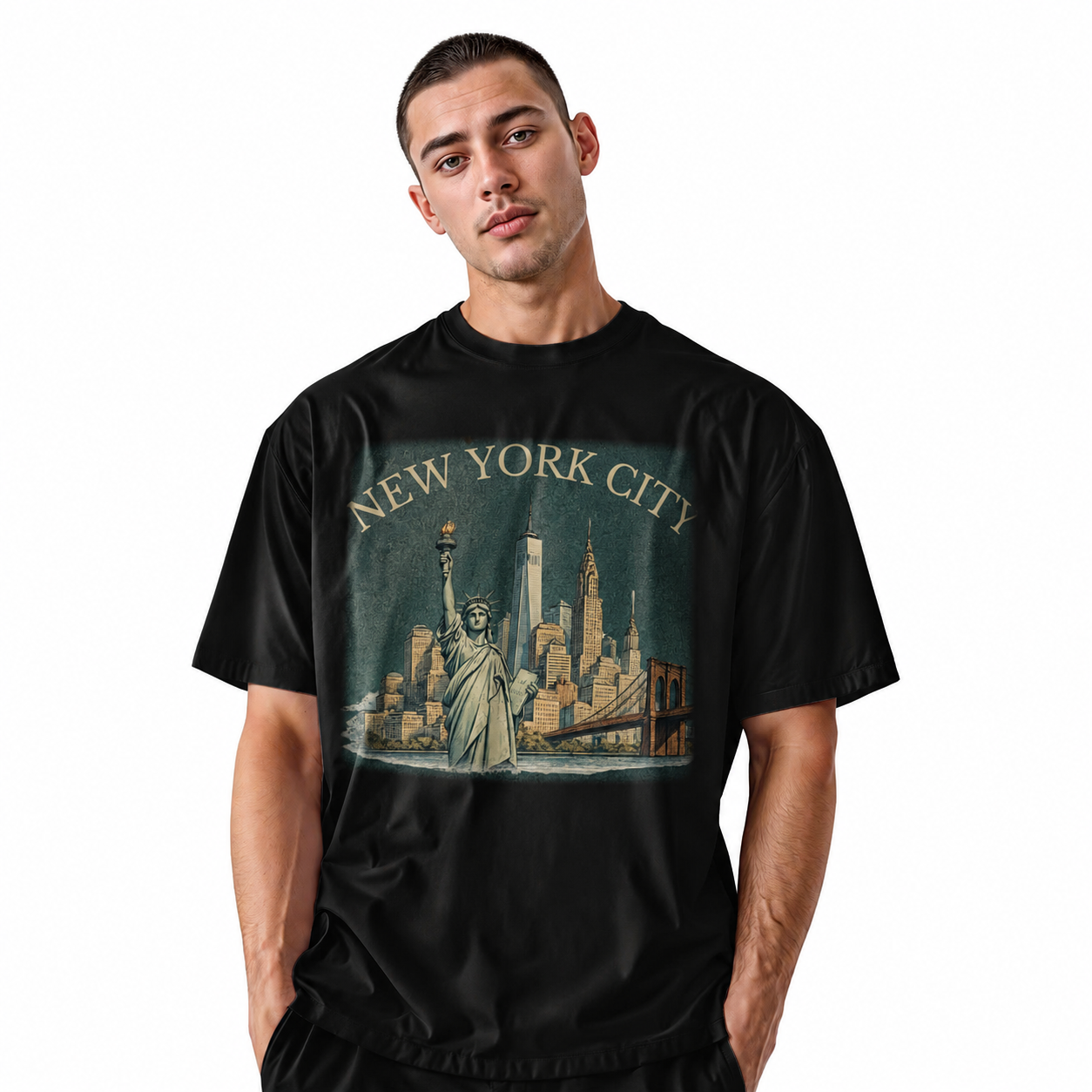 New York City Vintage Skyline T-Shirt | Comfort Colors Souvenir Tee