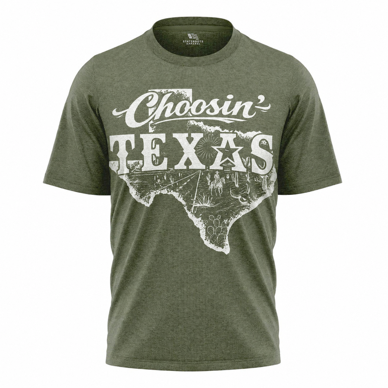 Choosin' Texas T-Shirt | Retro Country State Map Comfort Colors Tee