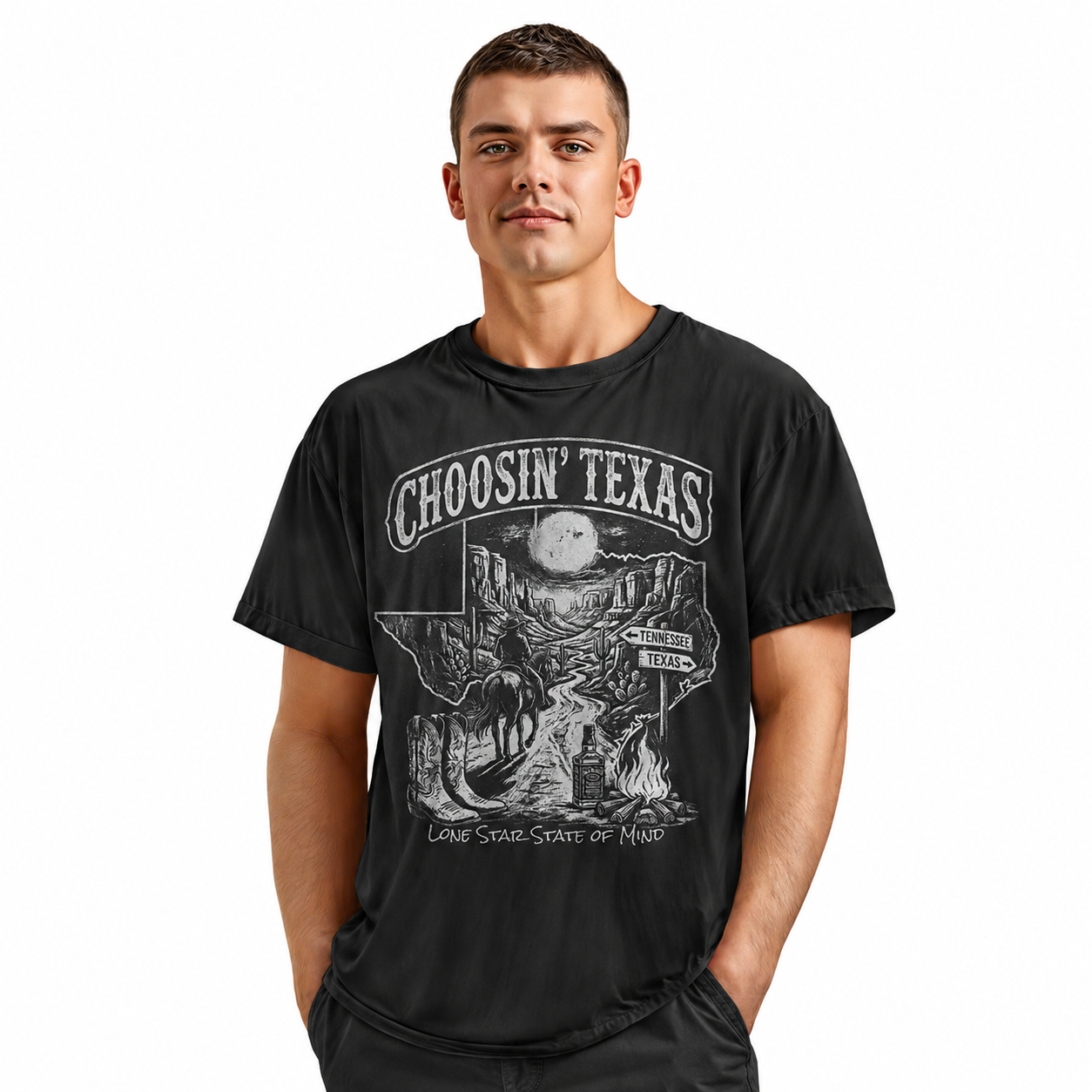 Choosin' Texas T-Shirt | Vintage Cowboy Lone Star State Western Tee