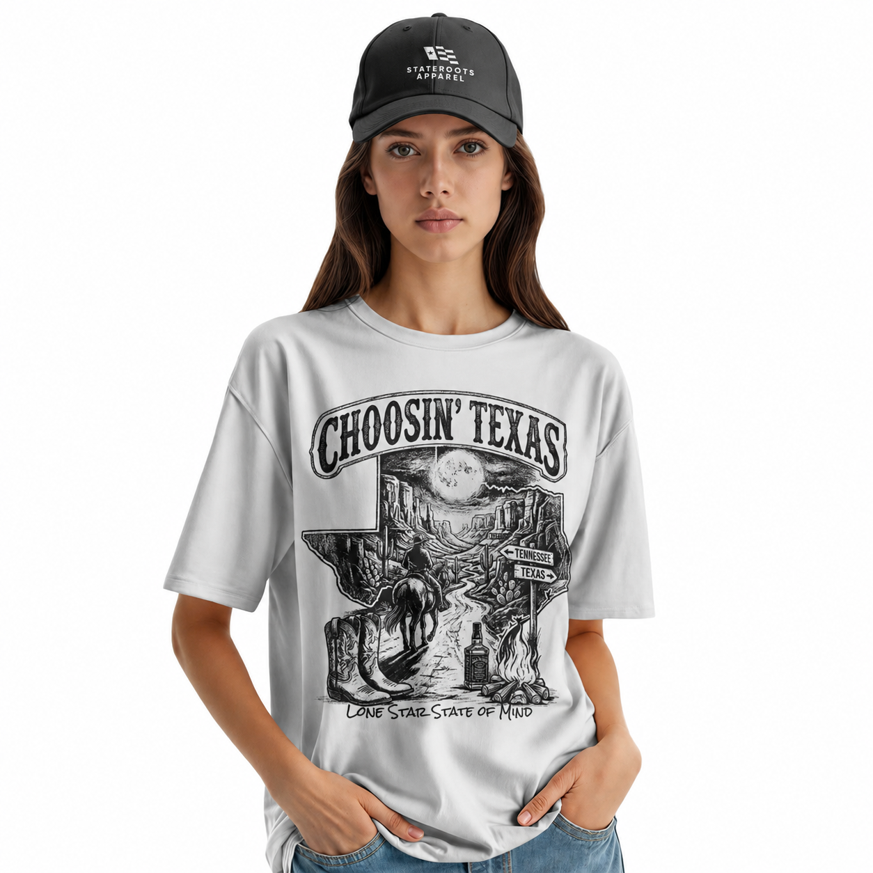 Choosin' Texas T-Shirt | Vintage Cowboy Lone Star State Western Tee
