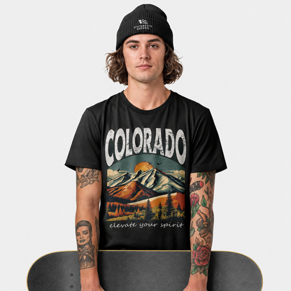 Colorado Mountains Graphic T-Shirt | Rocky Mountain Gift Tee