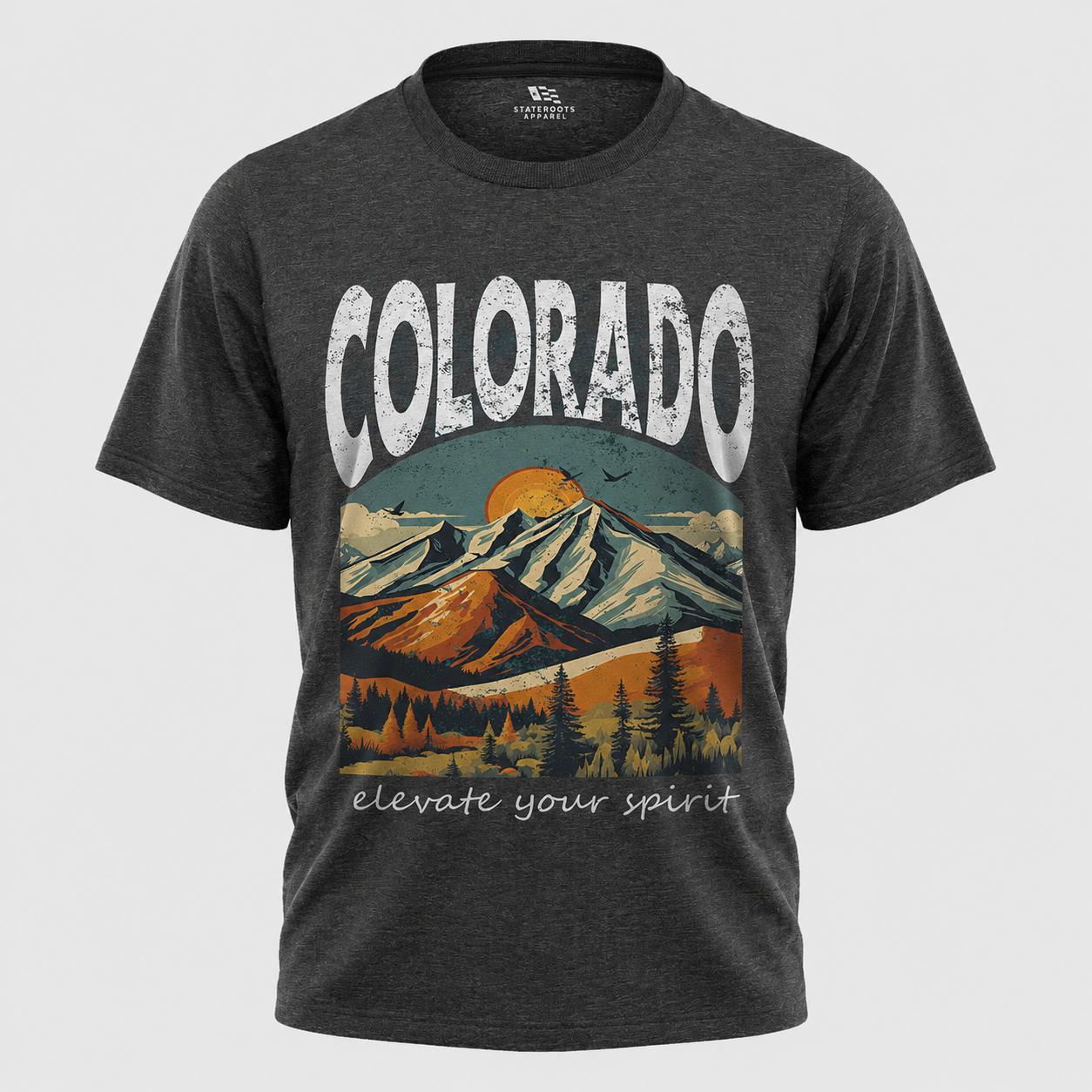 Colorado Mountains Graphic T-Shirt | Rocky Mountain Gift Tee