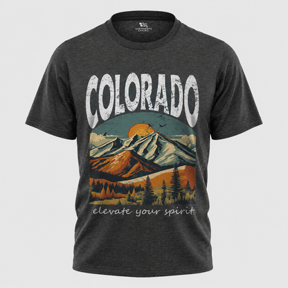 Colorado Mountains Graphic T-Shirt | Rocky Mountain Gift Tee
