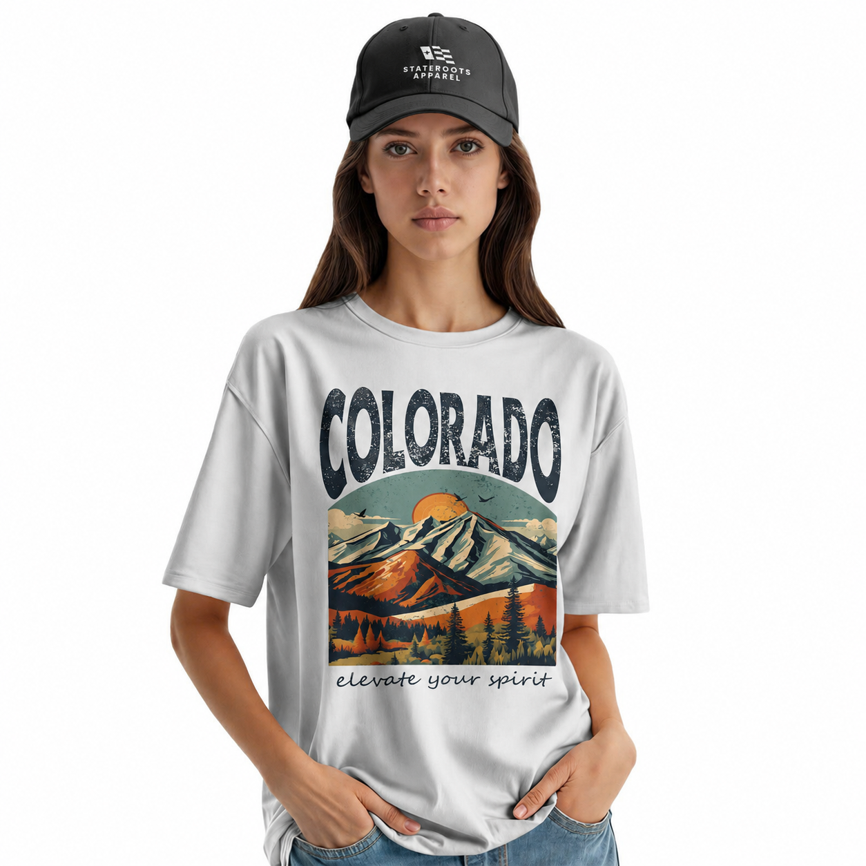 Colorado Mountains Graphic T-Shirt | Rocky Mountain Gift Tee