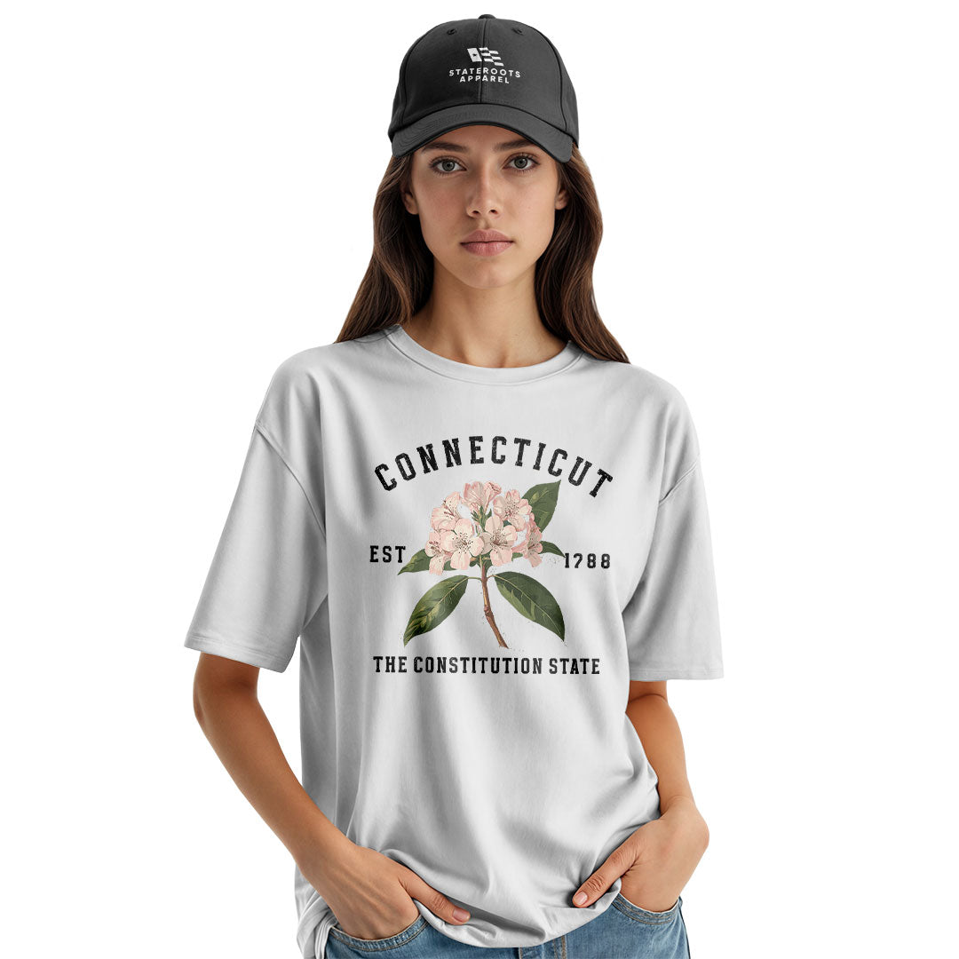 Connecticut Mountain Laurel T-Shirt | Botanical 1788 Tee - White