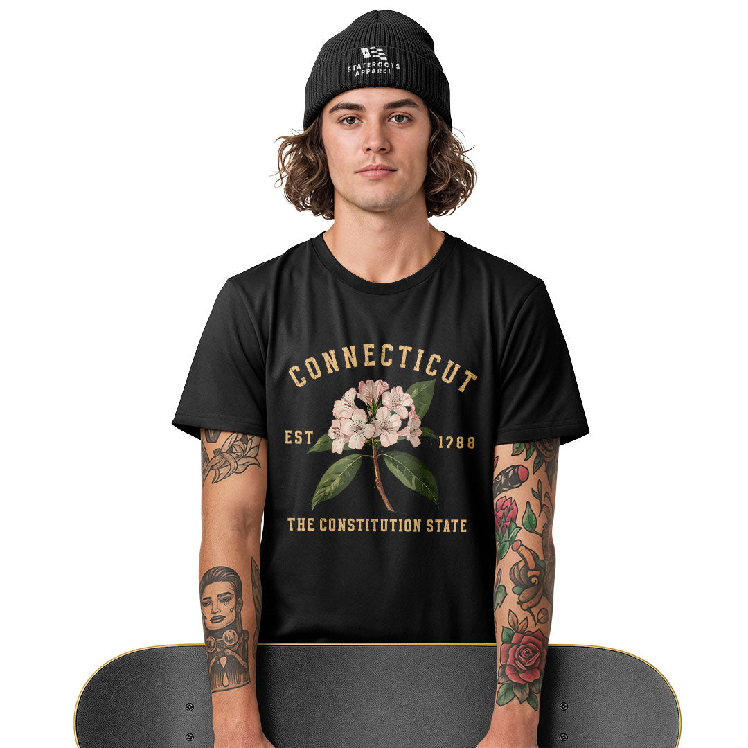 Connecticut Mountain Laurel T-Shirt | Botanical 1788 Tee - White