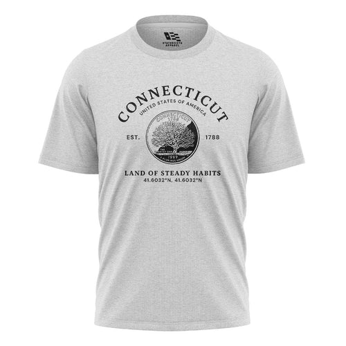 Connecticut State Quarter T-Shirt | Charter Oak Coin Tee - White