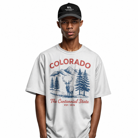 Colorado The Centennial State T-Shirt | Retro CO Heritage Tee