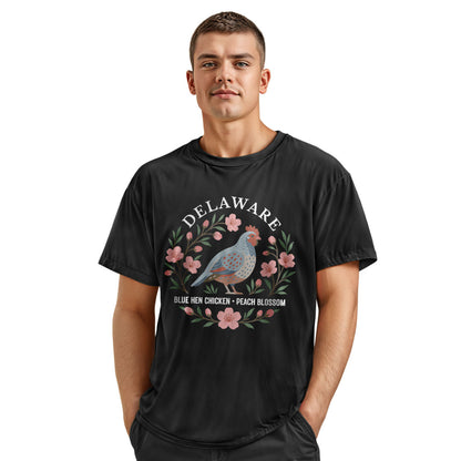 Delaware Blue Hen Peach Blossom T-Shirt | State Symbols - navy - image 12