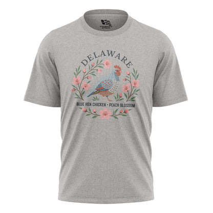 Delaware Blue Hen Peach Blossom T-Shirt | State Symbols - sport-grey - image 5