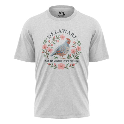 Delaware Blue Hen Peach Blossom T-Shirt | State Symbols - white - image 2