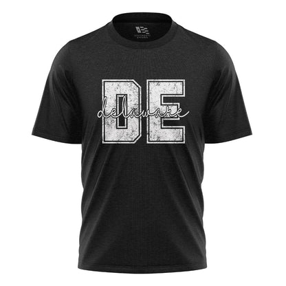 Delaware DE Letters T-Shirt | Varsity Script Tee - black - image 3