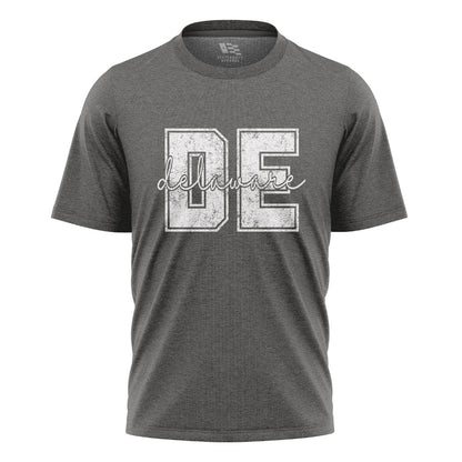 Delaware DE Letters T-Shirt | Varsity Script Tee - charcoal - image 6