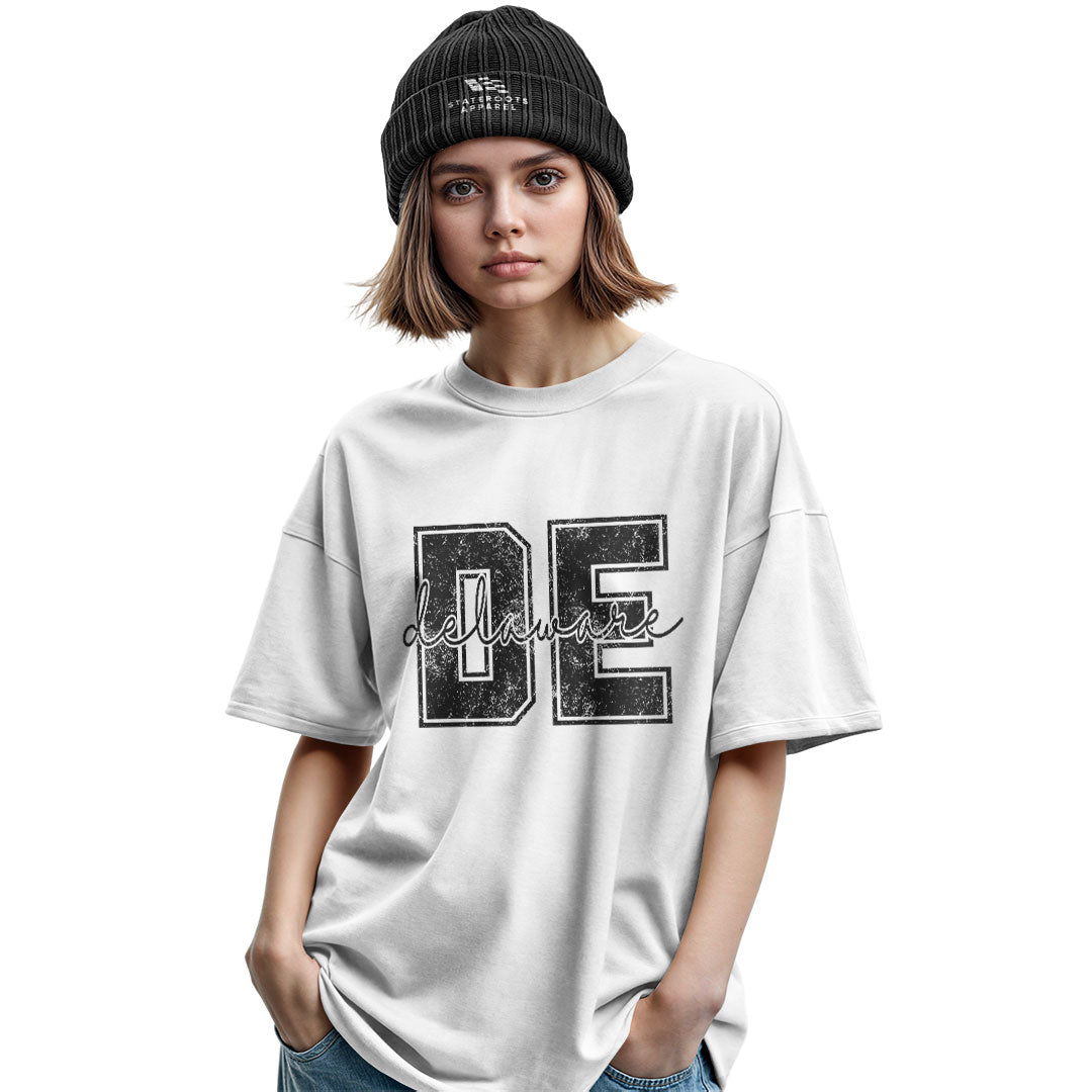 Delaware DE Letters T-Shirt | Varsity Script Tee - military-green - image 7