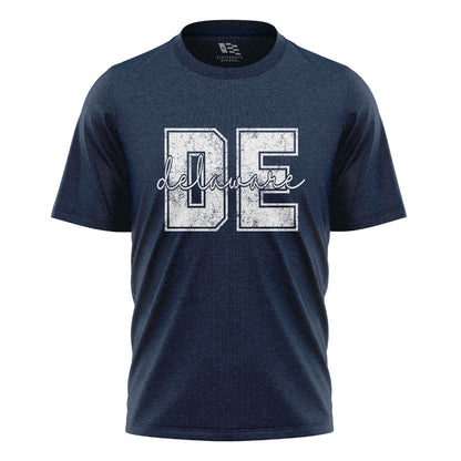 Delaware DE Letters T-Shirt | Varsity Script Tee - navy - image 4