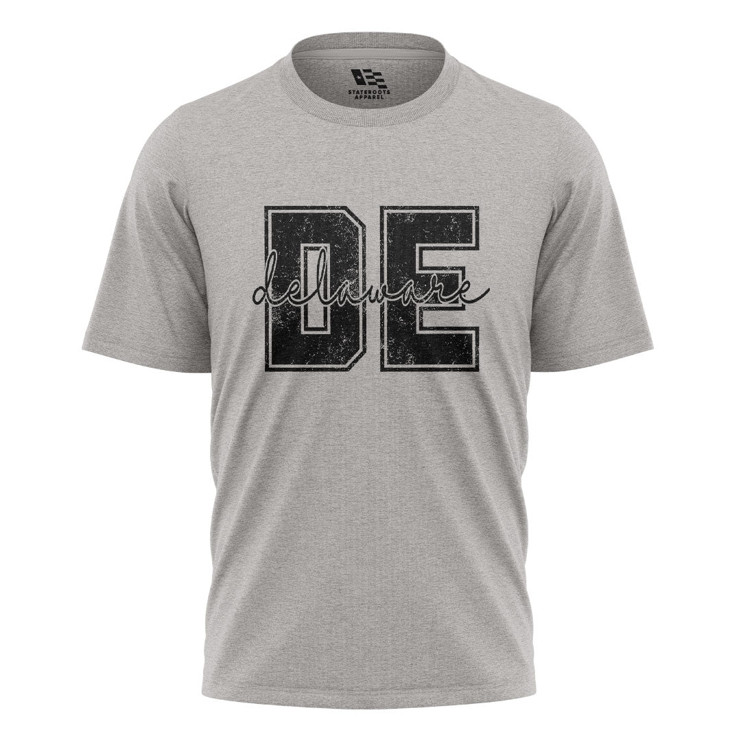Delaware DE Letters T-Shirt | Varsity Script Tee - sport-grey - image 5