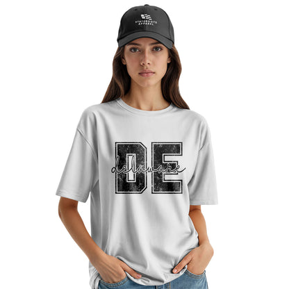 Delaware DE Letters T-Shirt | Varsity Script Tee - white - image 8