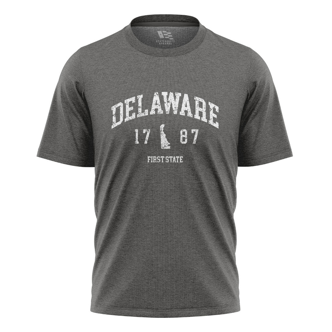 Delaware First State 1787 T-Shirt | Varsity Tee - charcoal - image 6