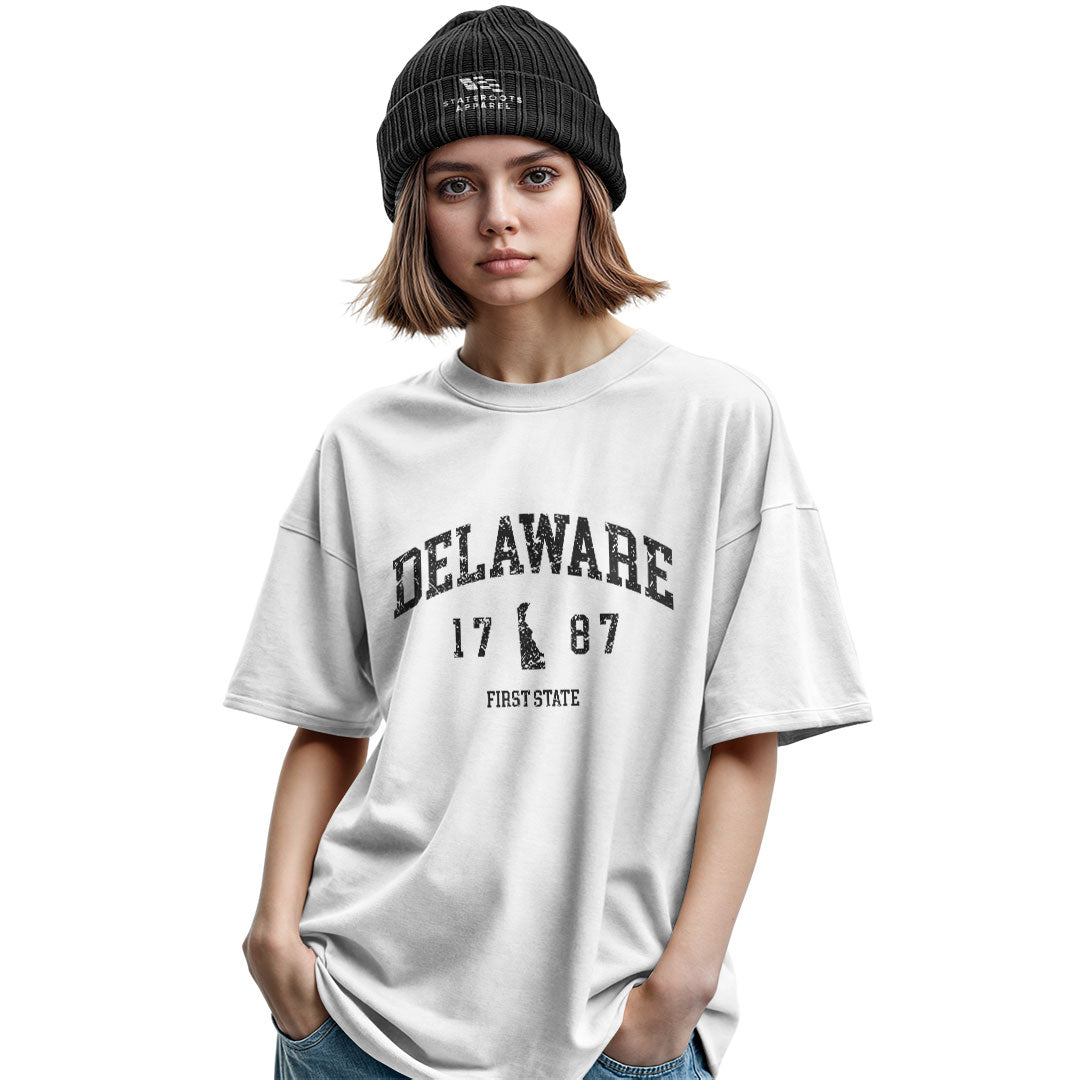 Delaware First State 1787 T-Shirt | Varsity Tee - military-green - image 7