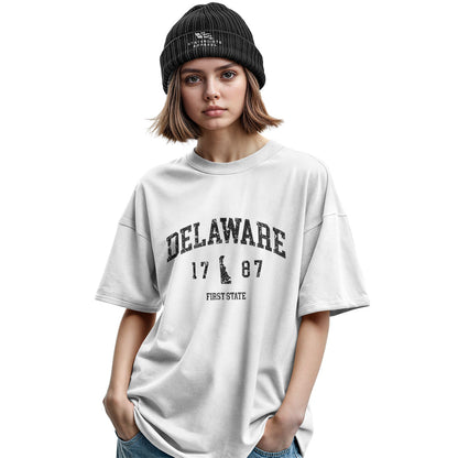 Delaware First State 1787 T-Shirt | Varsity Tee - military-green - image 7