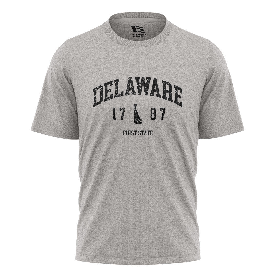 Delaware First State 1787 T-Shirt | Varsity Tee - sport-grey - image 5