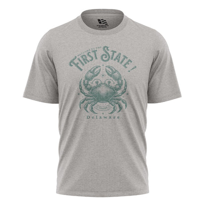 Delaware First State Crab T-Shirt | Vintage Coastal Tee - sport-grey - image 5