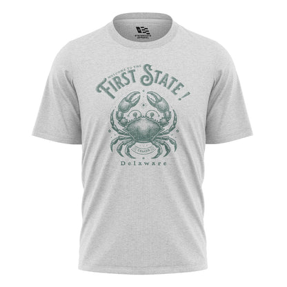Delaware First State Crab T-Shirt | Vintage Coastal Tee - white - image 2
