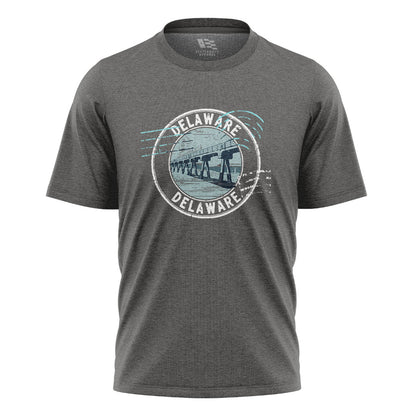 Delaware Memorial Bridge T-Shirt | Vintage Stamp Tee - charcoal - image 6