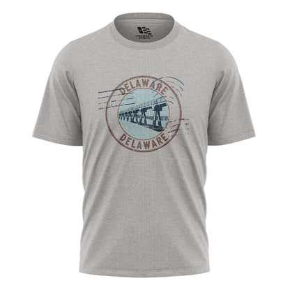 Delaware Memorial Bridge T-Shirt | Vintage Stamp Tee - sport-grey - image 5
