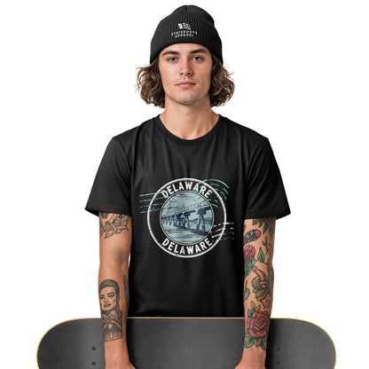 Delaware Memorial Bridge T-Shirt | Vintage Stamp Tee - white - image 10