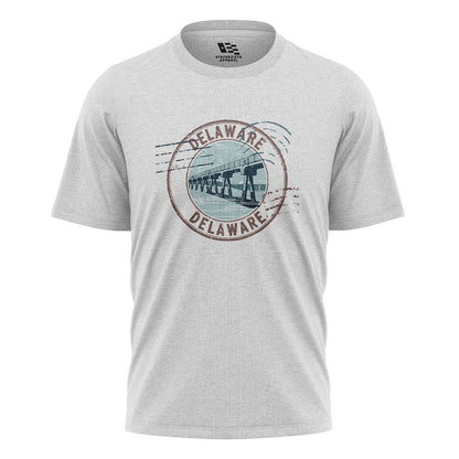 Delaware Memorial Bridge T-Shirt | Vintage Stamp Tee - white - image 2
