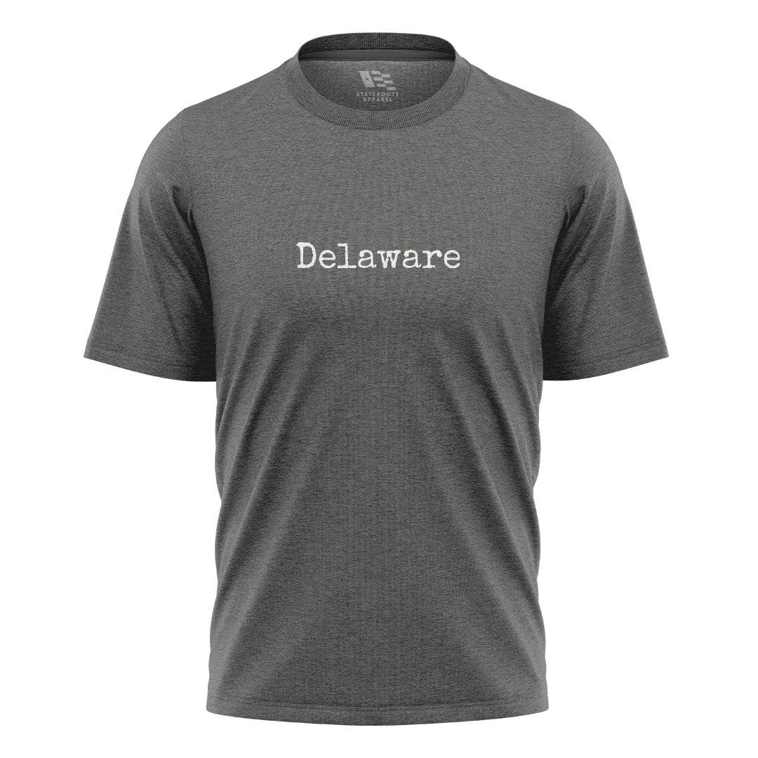 Delaware Minimalist T-Shirt | Typewriter Script Tee - charcoal - image 6