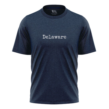 Delaware Minimalist T-Shirt | Typewriter Script Tee - navy - image 4