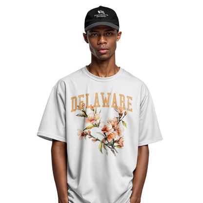 Delaware Peach Blossom T-Shirt | Watercolor Floral Tee - white - image 11