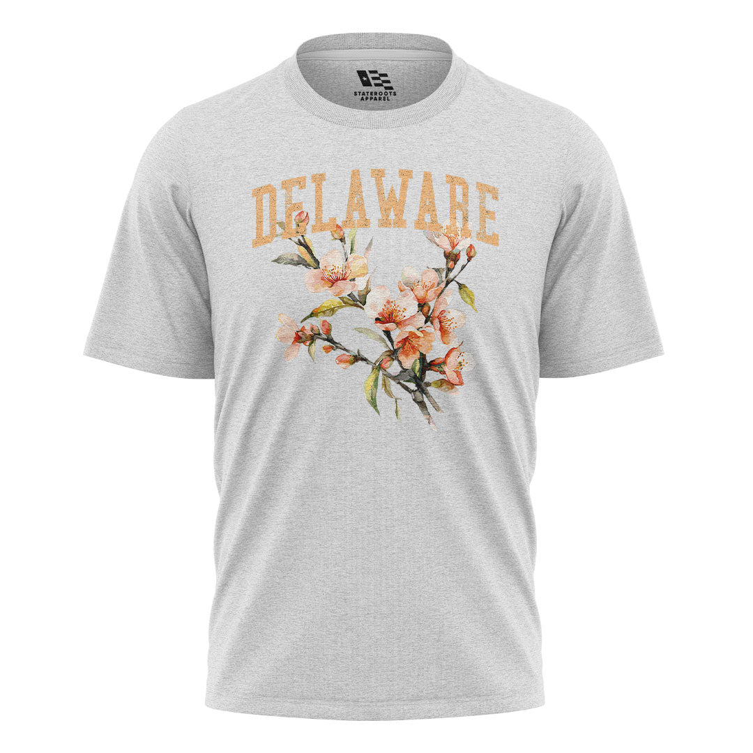 Delaware Peach Blossom T-Shirt | Watercolor Floral Tee - white - image 2