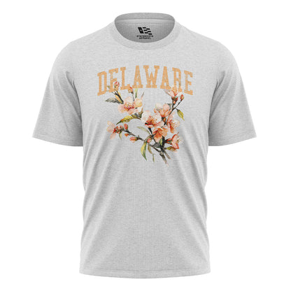 Delaware Peach Blossom T-Shirt | Watercolor Floral Tee - white - image 2