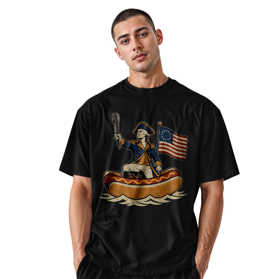 Delaware Washington Hot Dog Boat T-Shirt | Funny Tee - black - image 9