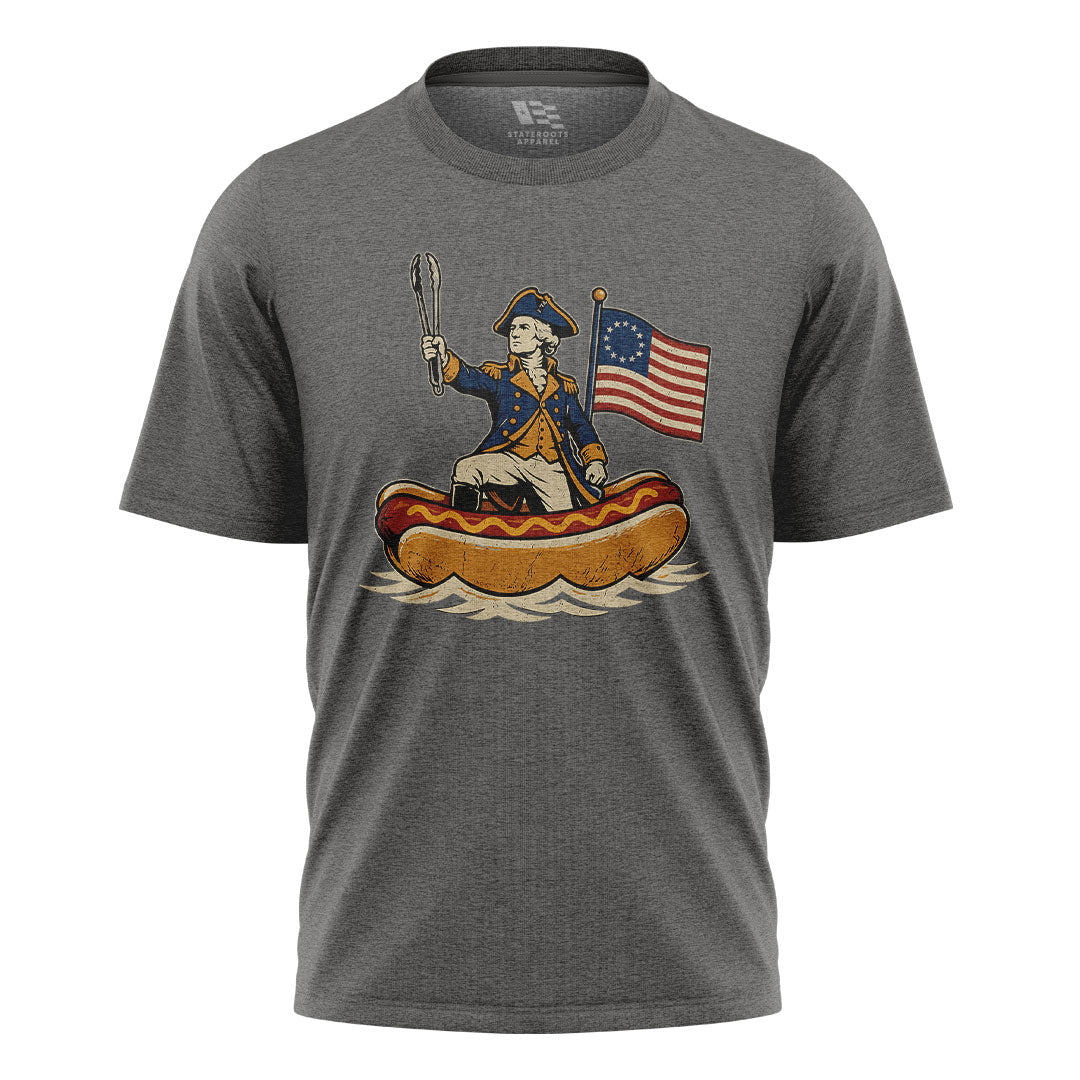 Delaware Washington Hot Dog Boat T-Shirt | Funny Tee - charcoal - image 6