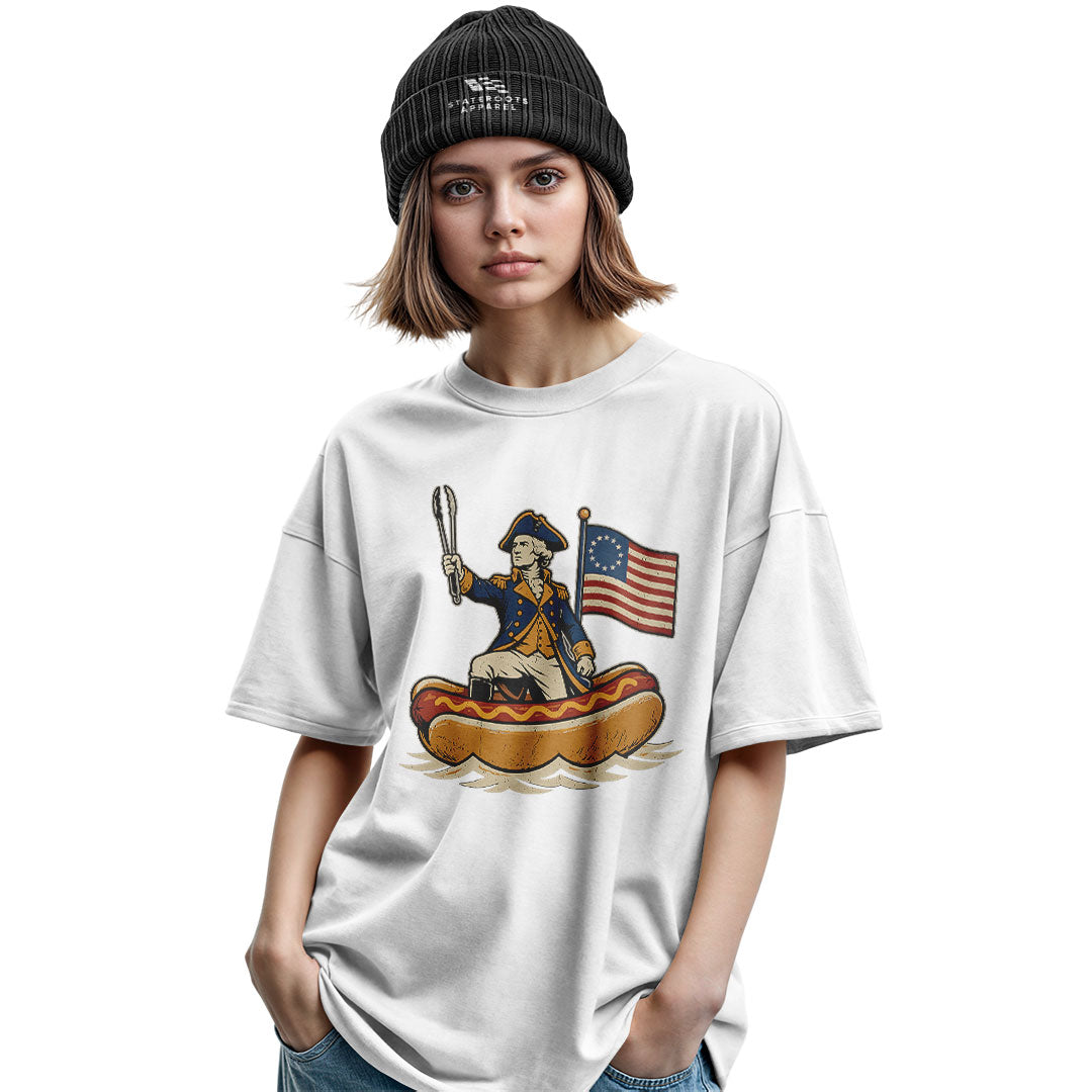 Delaware Washington Hot Dog Boat T-Shirt | Funny Tee - military-green - image 7