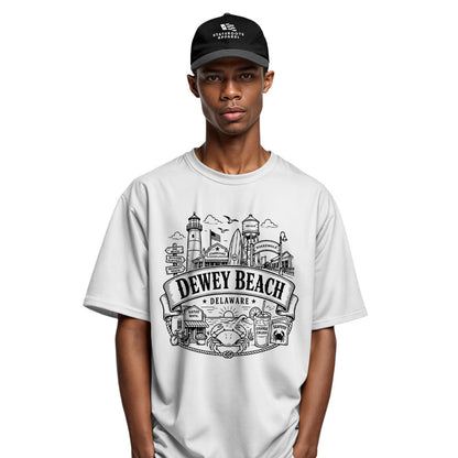 Dewey Beach Delaware T-Shirt | Boardwalk Landmarks Tee - white - image 11